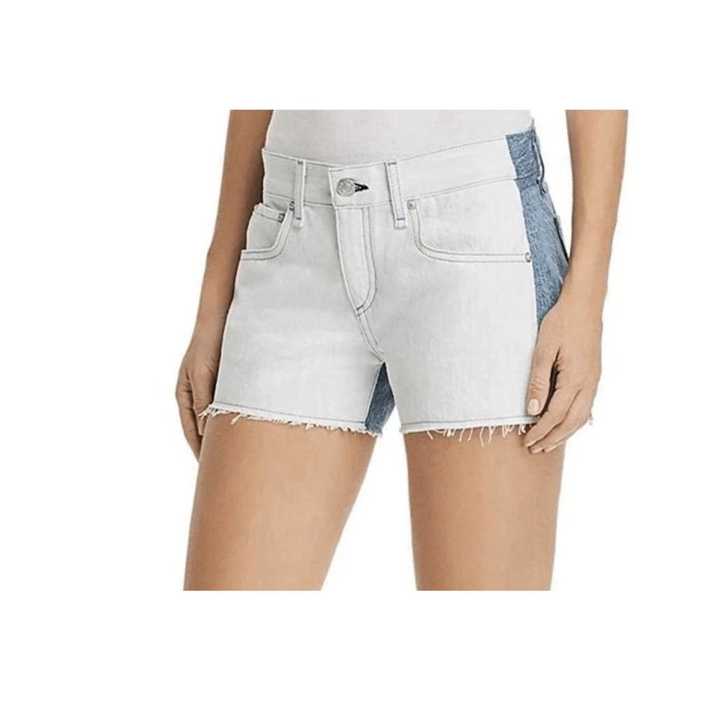 NEW Rag & Bone Cut Off Shorts Double Blues Two Tone Denim Mid Rise Size 29